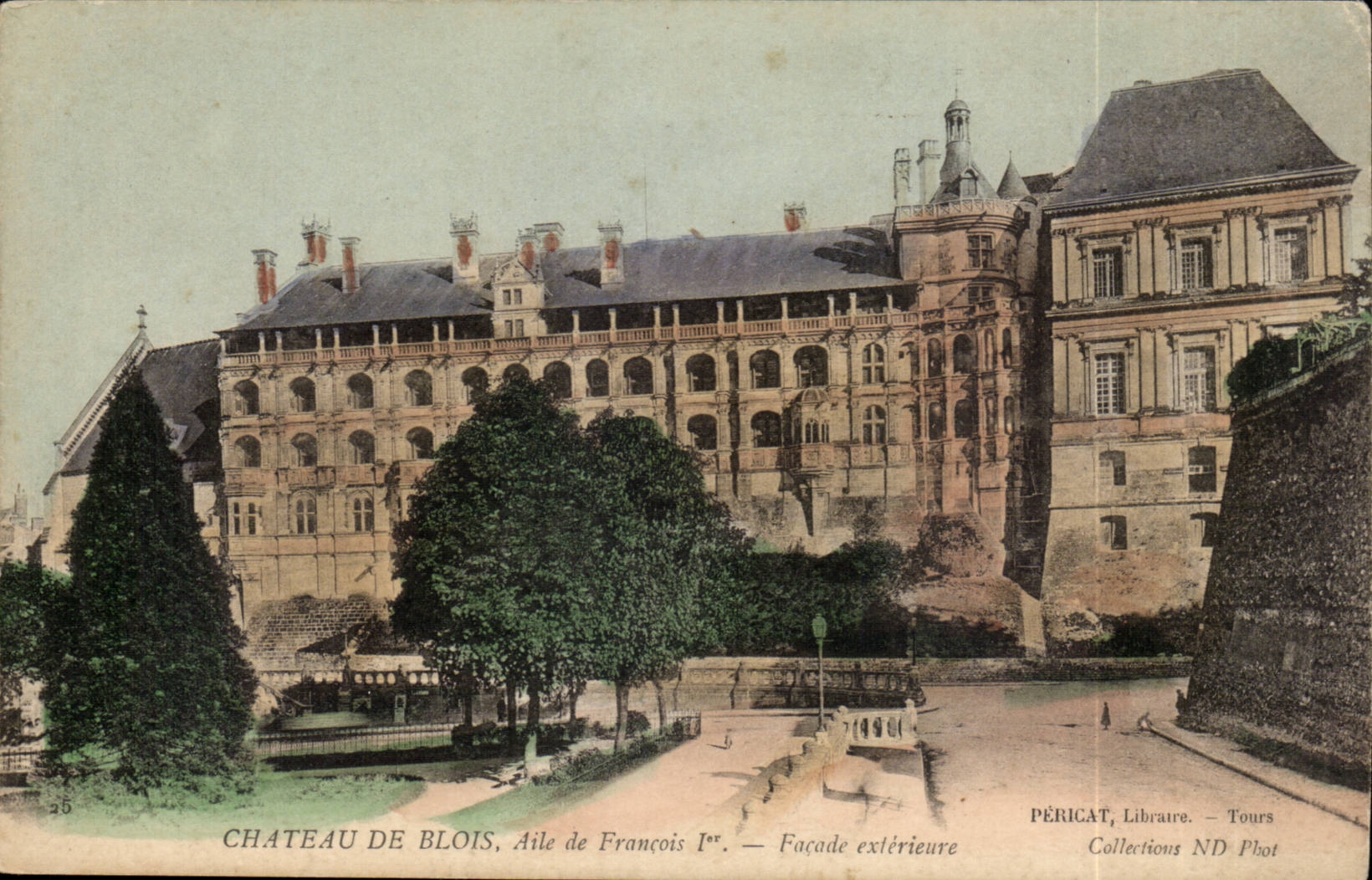 Schloss Blois — Flügel von François I — Äußere Fassade — Péricat, Buchhändler - Tours