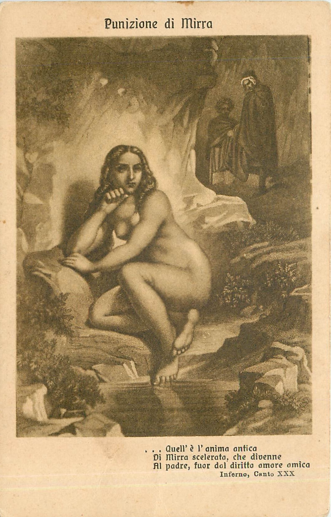 CPA Femme nue erotique Punizione di Mirra