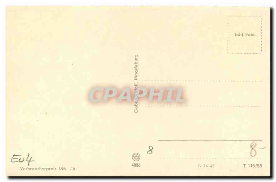 CPA Femme nue erotique  — Rückseite