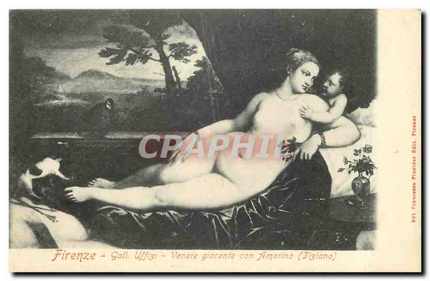 CPA Femme nue erotique Firenze Gall Uffizi