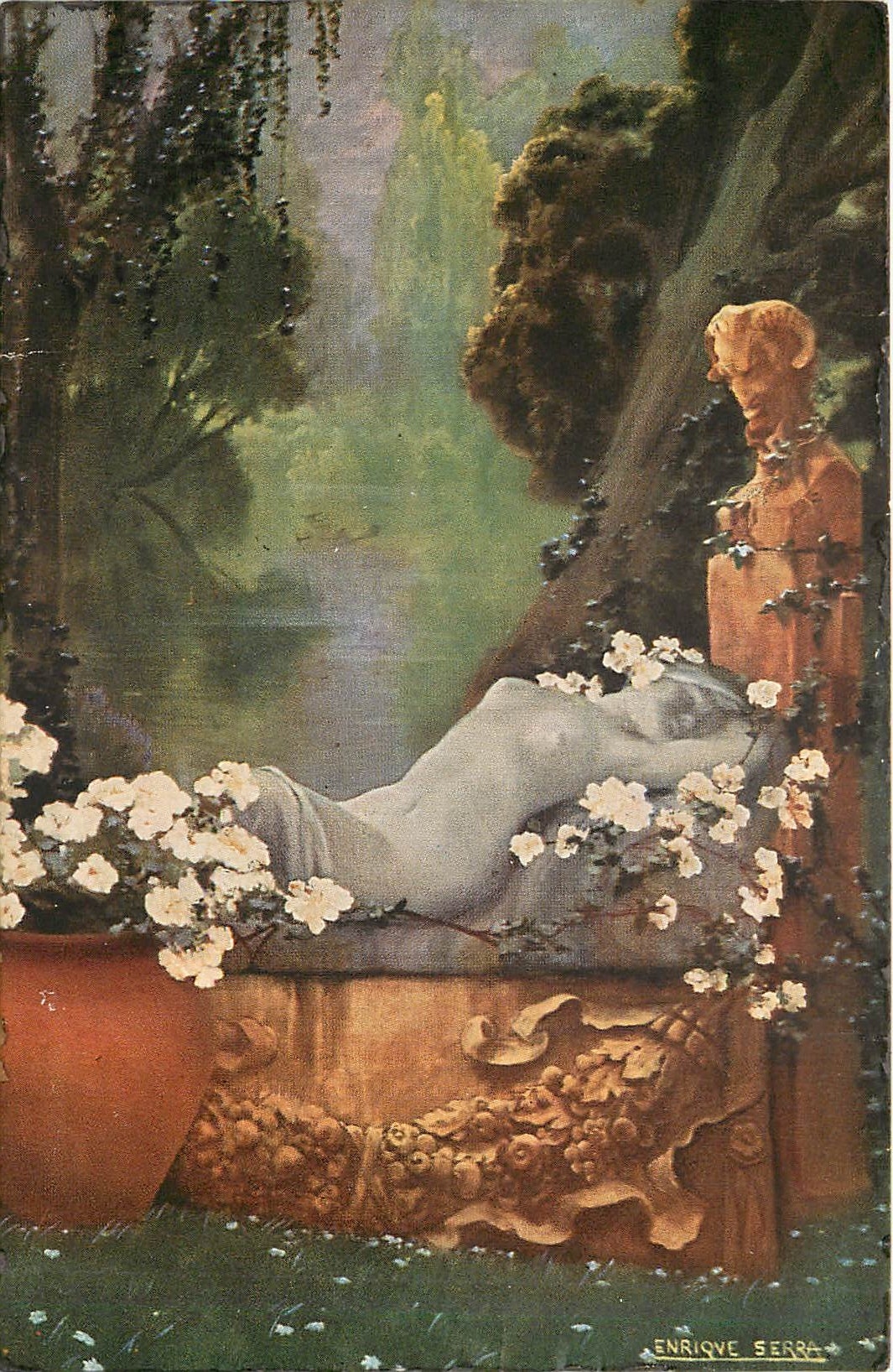 CPA Femme nue erotique Enrique Serra