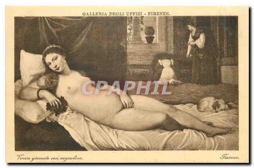 CPA Femme nue erotique Galleria Degli Uffizi Firenze
