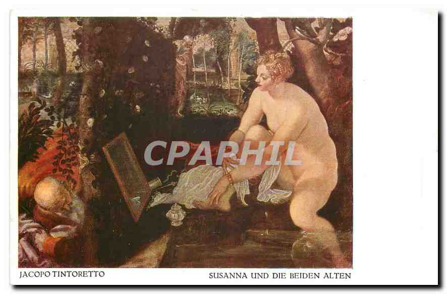 CPA Femme nue erotique Jacopo Tintoretto Susanna und die Beiden Alten