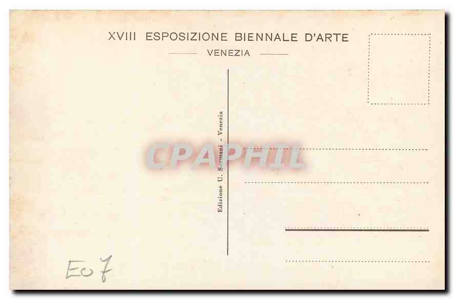 CPA Femme nue erotique Studio di Nuro Grosso Giacomo — Rückseite