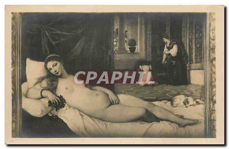 CPA Femme nue erotique Firenze Galleria Degli Uffizi Venere giacente Tiziano
