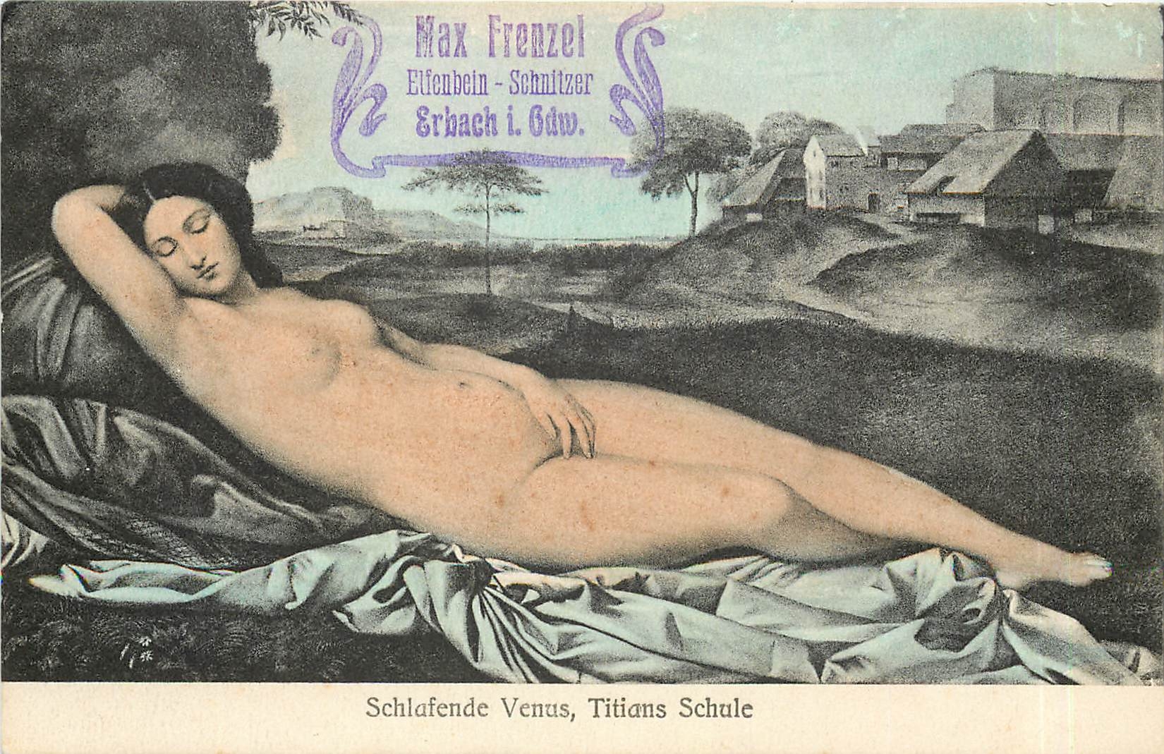 CPA Femme nue erotique Venus Titians