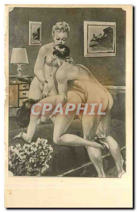CPA Femme nue erotique Porno