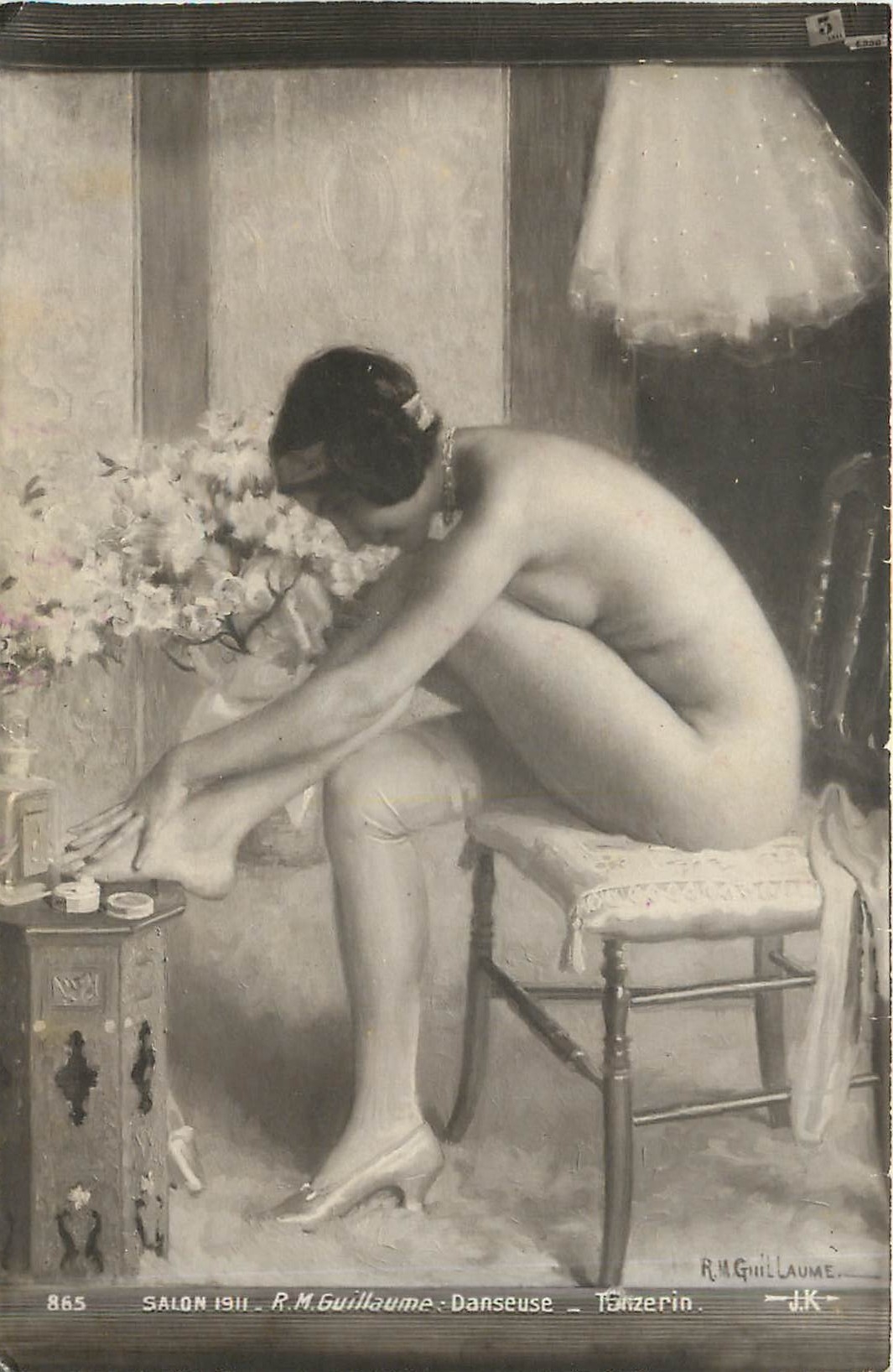 CPA Femme nue erotique Salon 1911 Guillaume Tanzerin
