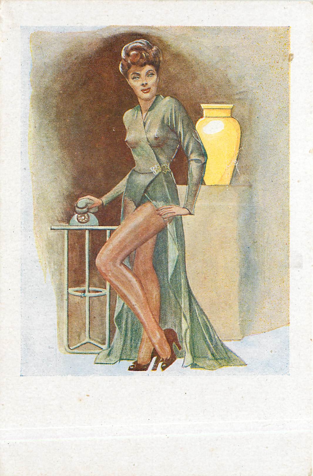 CPA Femme nue erotique 