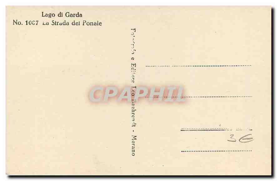 CPM Lago di Garda La Strada del Ponale  — Rückseite