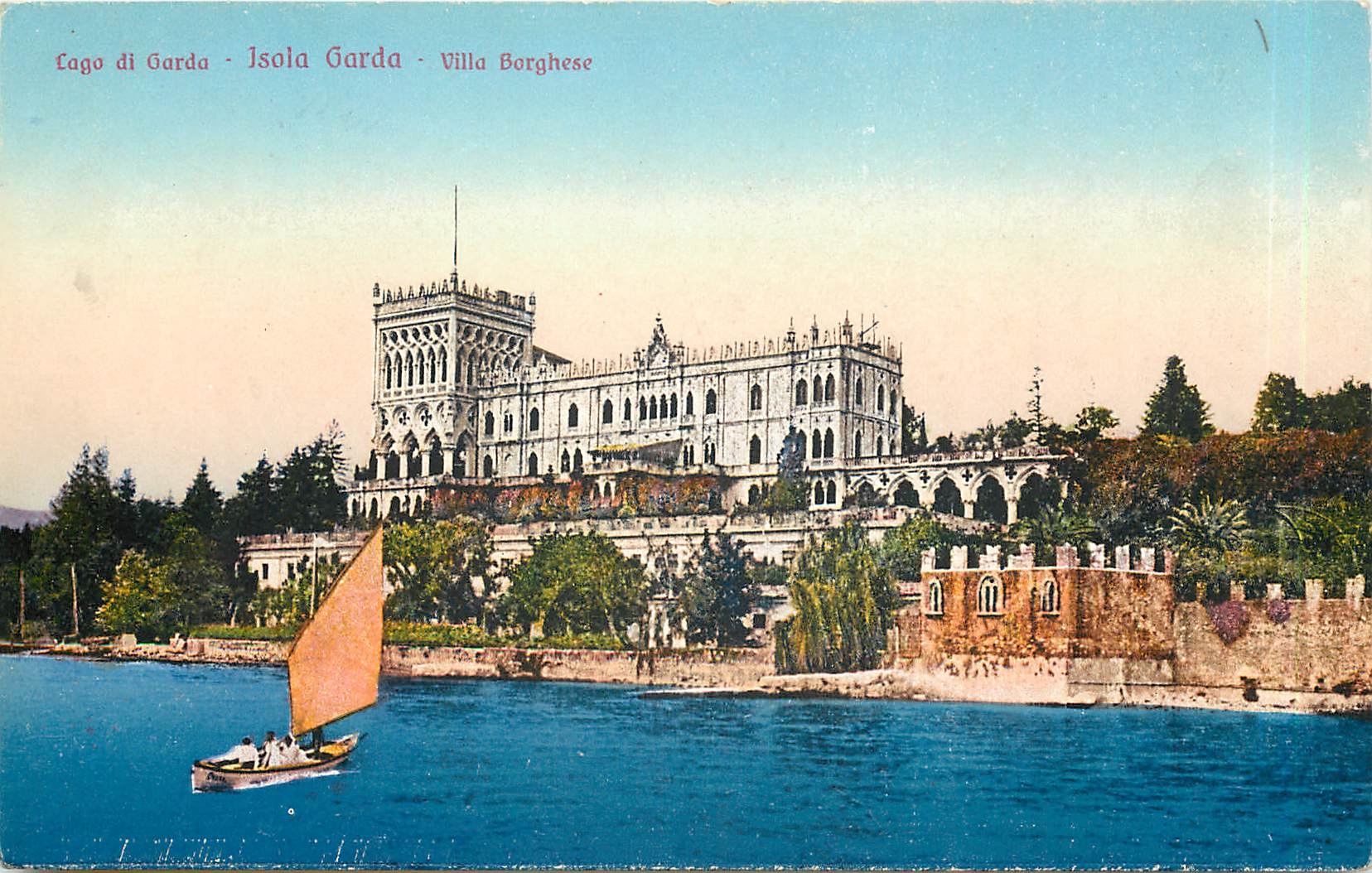 CPM Lago di Garda Isola Garda Villa Borghese 