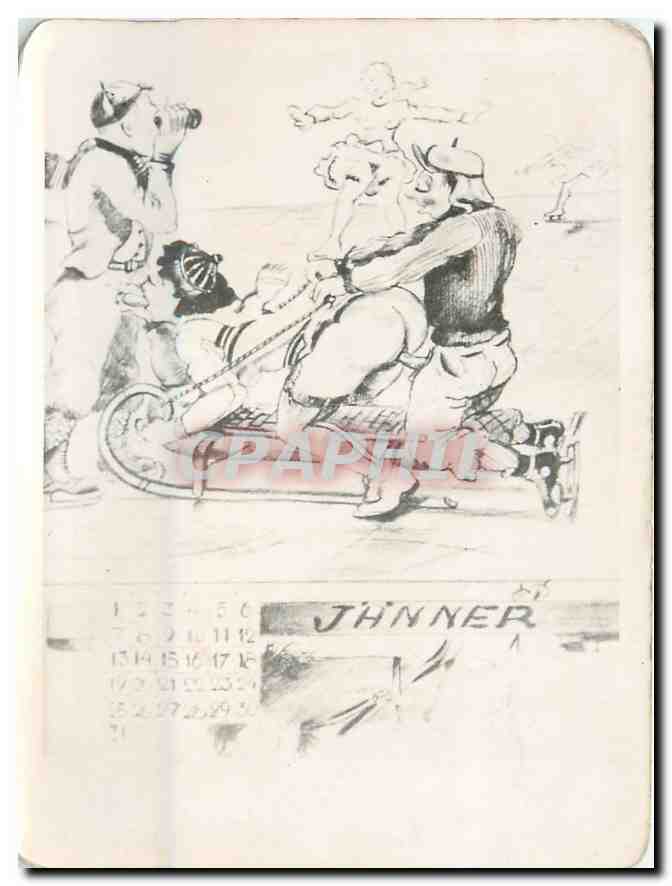 Scène de plage avec personnages — JHNNER — éditeur JHNNER, n° de série 123-50