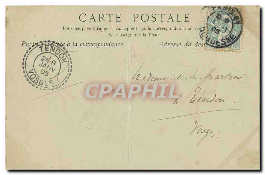 Paris Mondain — Un Mail — Collections ND Phot — Verso