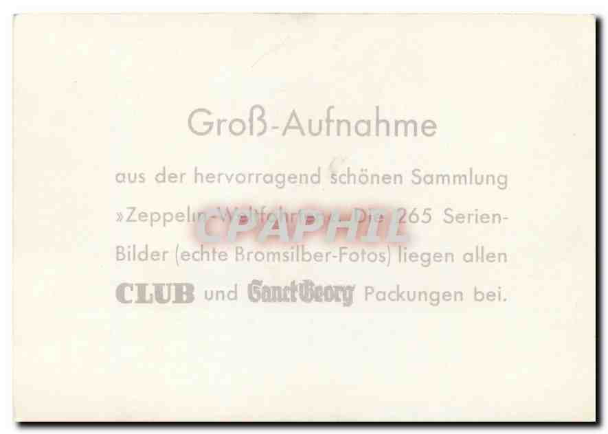 CPM Zeppelin Aviation Elisabeth Bateau Voilier — Rückseite