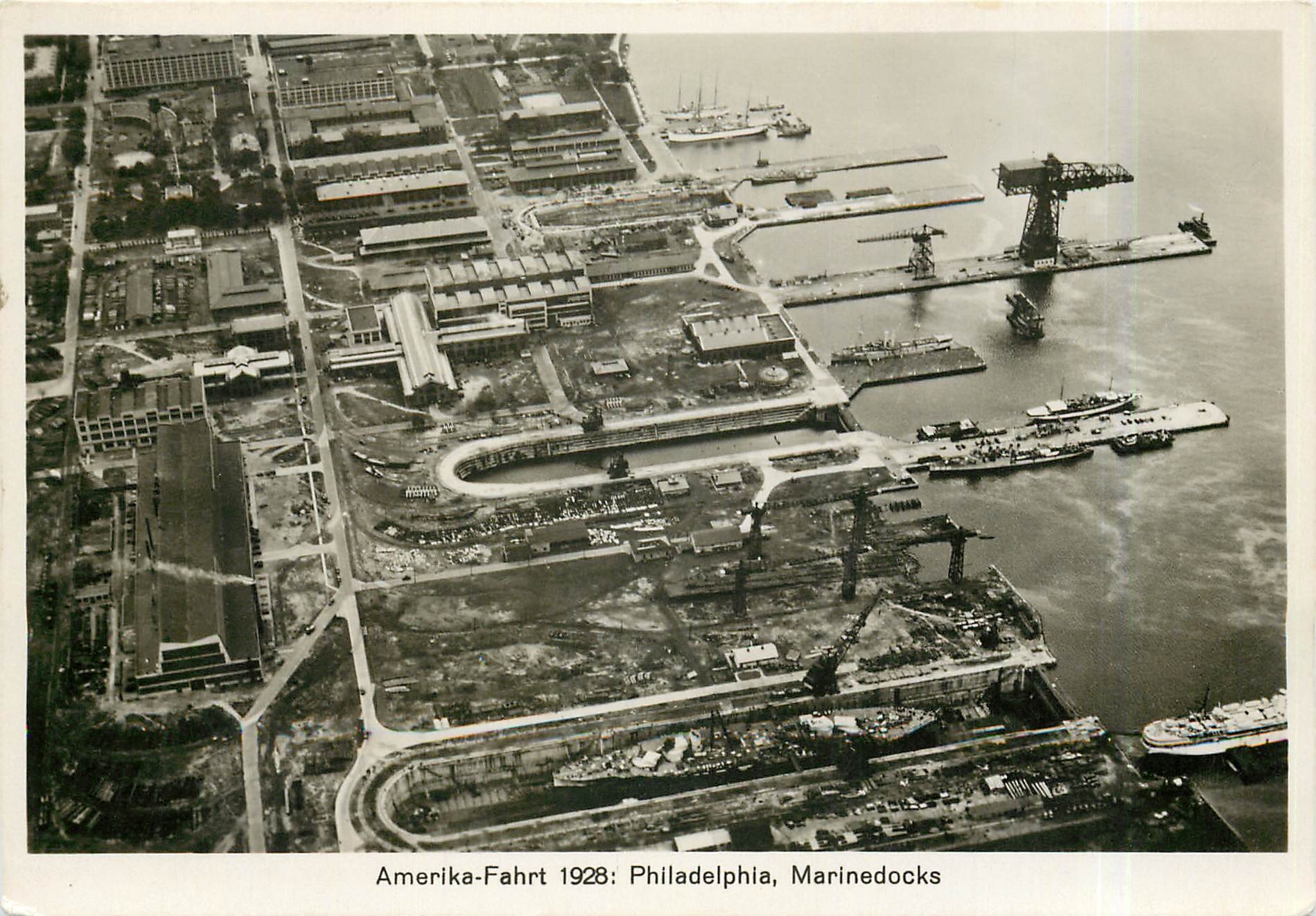 CPM Zeppelin Aviation Amerika Fahrt 1928 Philadelphia Marinedocks