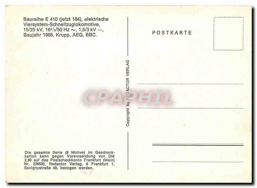 CPM Baureige E 410  — Verso