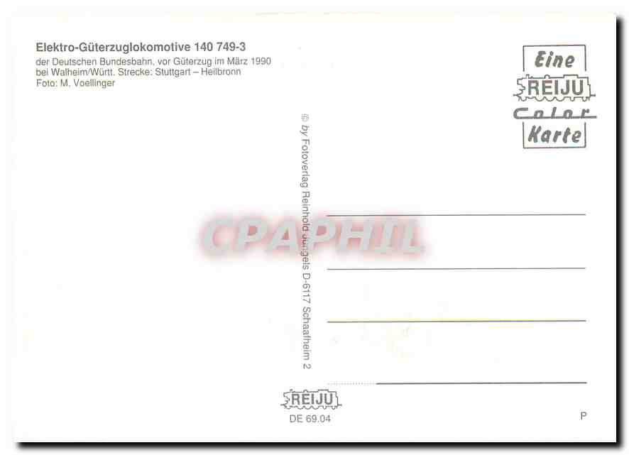 CPM Locomotive 140 749 3  — Verso