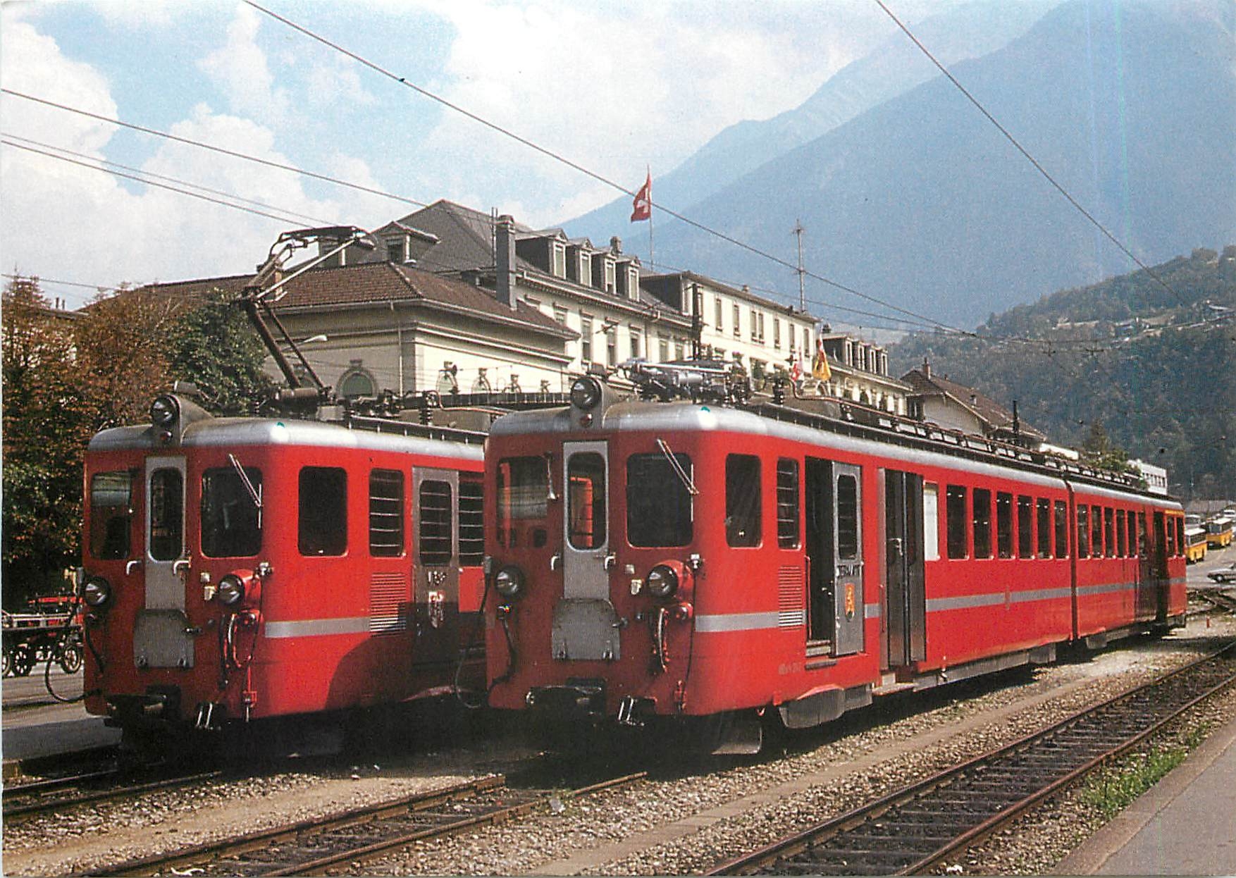 CPM Elektro Triebwagen ABDeh 8 8 Nr 2043 Zermatt Nr 2042 VISP 
