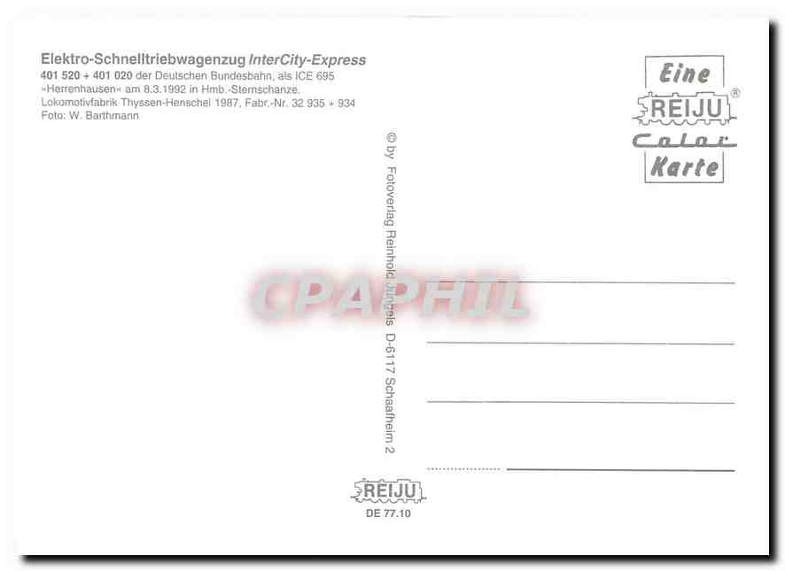 CPM InterCity Express 401 520 401 020  — Verso