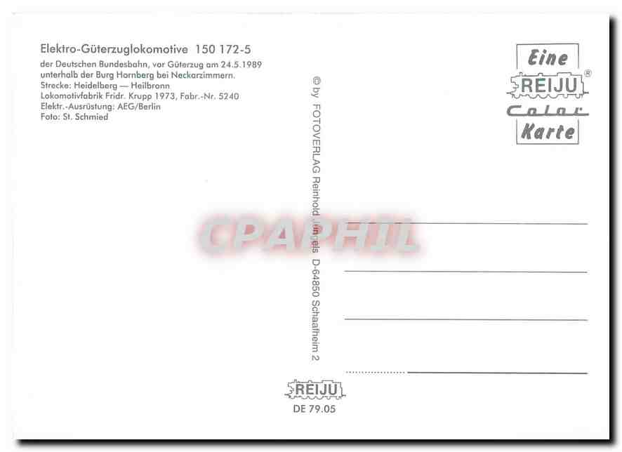 CPM Locomotive 150 172 5  — Verso