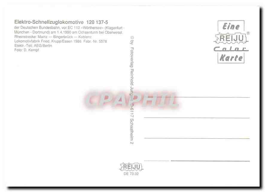 CPM Locomotive 120 137 5  — Verso