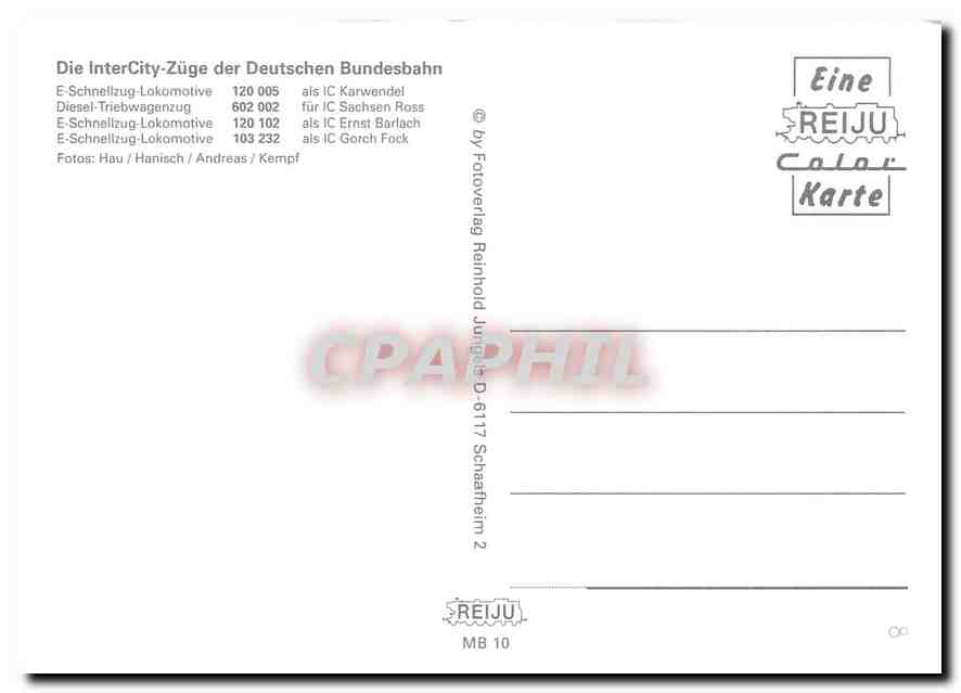CPM Locomotive 120 005 Locomotive 602 002 Locomotive 120 102 Locomotive 103 232  — Verso