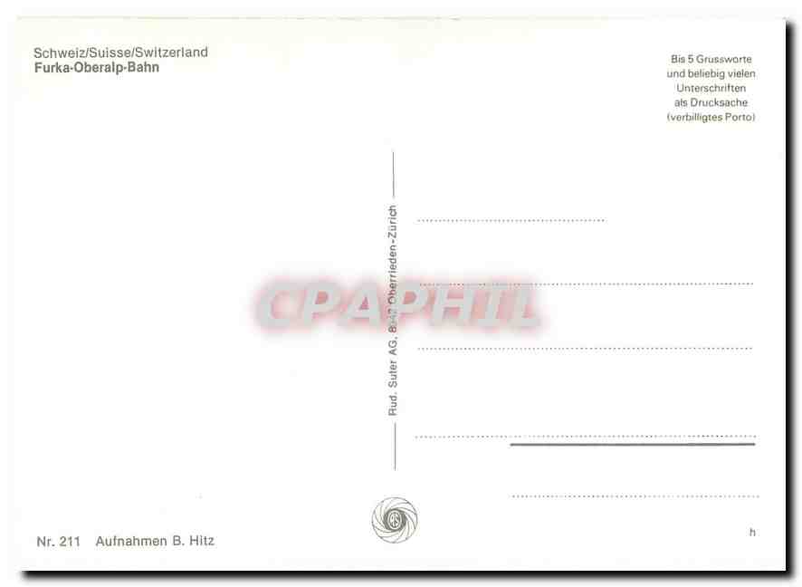 CPM Furka Oberalp Bahn  — Verso