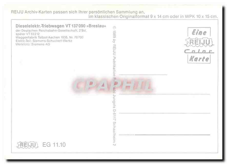 CPM Dieselelektr Triebwagen VT 137 090 Breslau  — Verso