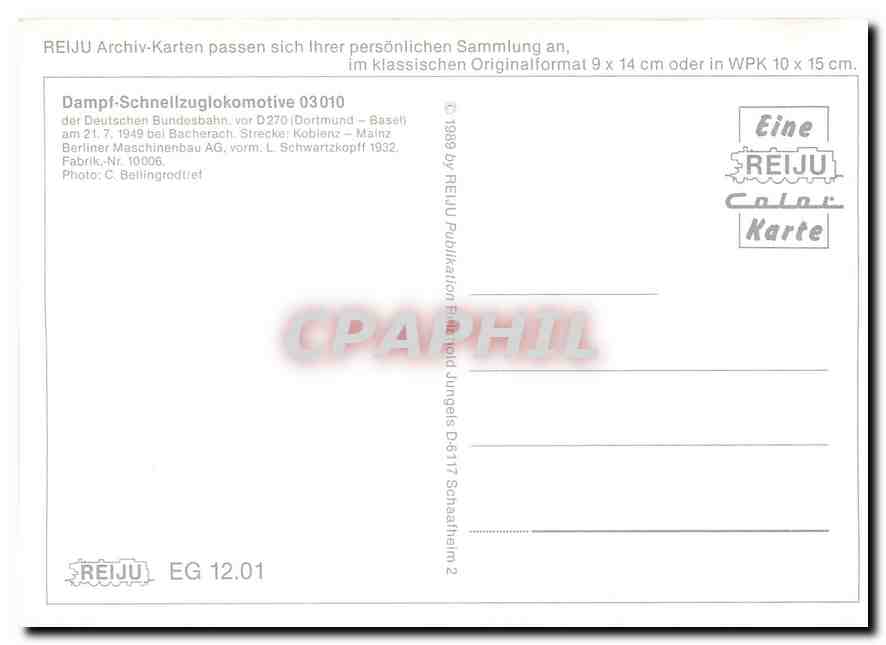 CPM Locomotive 03 010 — Verso