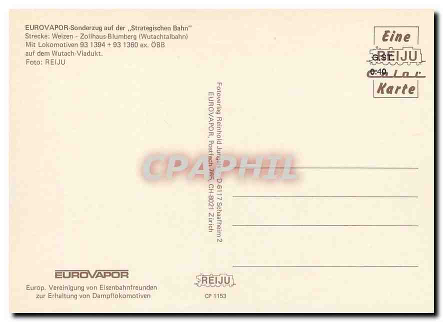 CPM Locomotive 93 1394 93 1360 ex OBB  — Verso