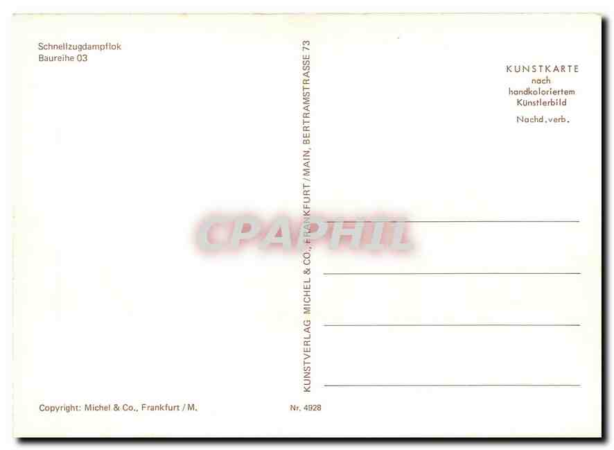 CPM Schnelzugdampflok Baureihe 03  — Verso