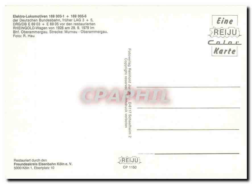 CPM Locomotive 169 003 1 169 005 6  — Verso