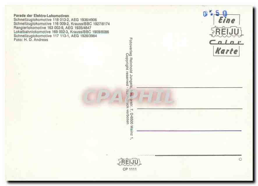 CPM Locomotive 118 013 2 Locomotive 116 009 2 Locomotive 163 002 9 Locomotive 169 002 3 Locomotive 1 — Verso
