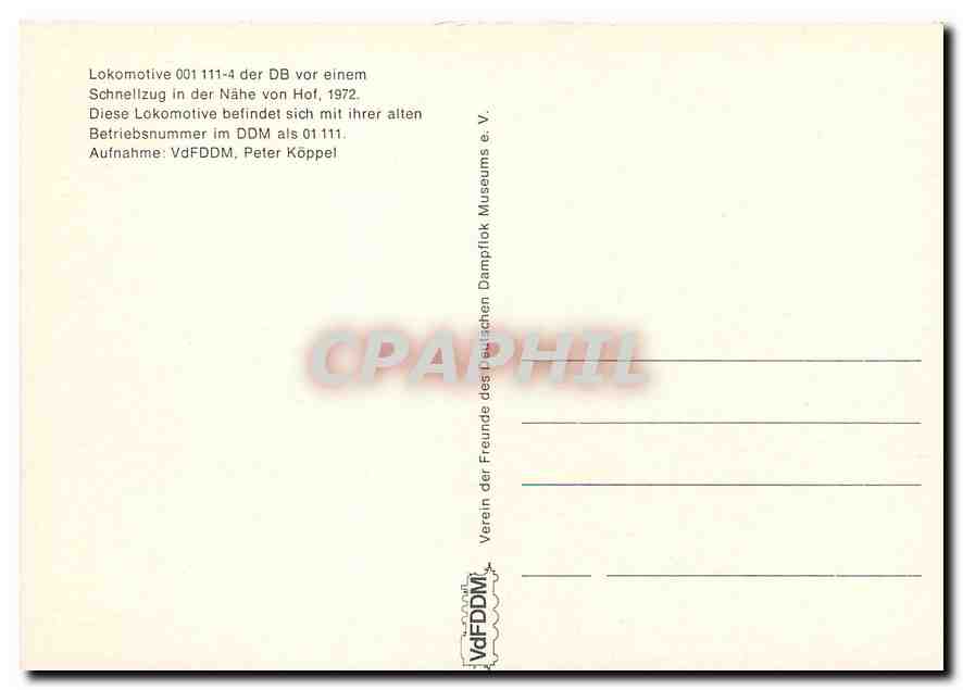 CPM Locomotive 001 111 4  — Verso