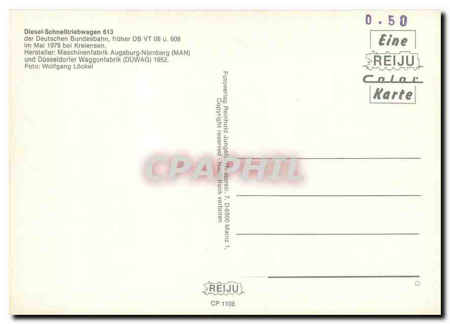 CPM Diesel Schnelltriebwagen 613  — Verso