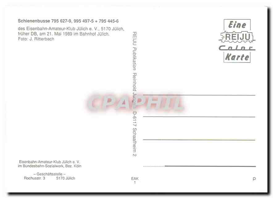 CPM Schienenbusse 795 627 9 995 497 5 795 445 6  — Verso