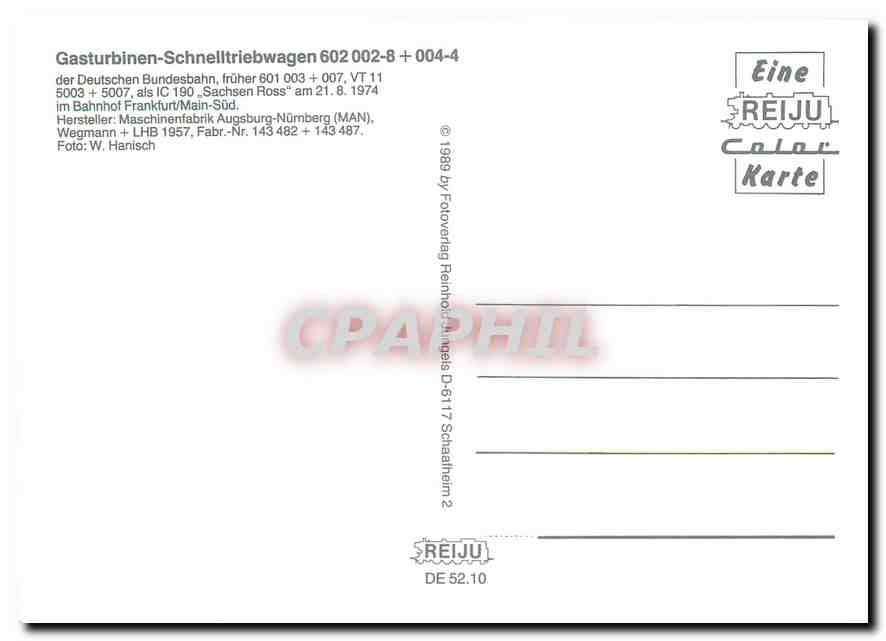 CPM Gasturben Schnelltriebwagen 602 002 8 004 4  — Verso