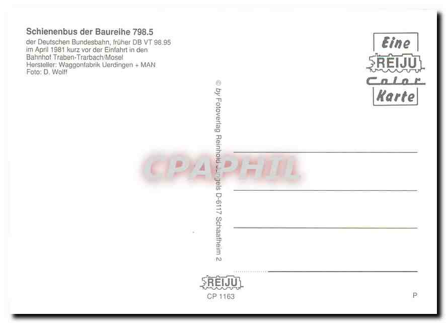 CPM Schienenbus der Baureihe 798 5  — Verso