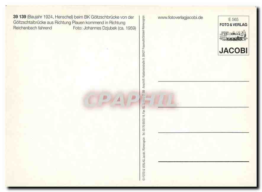 CPM 39 139 beim BK Goltzschbrucke  — Verso