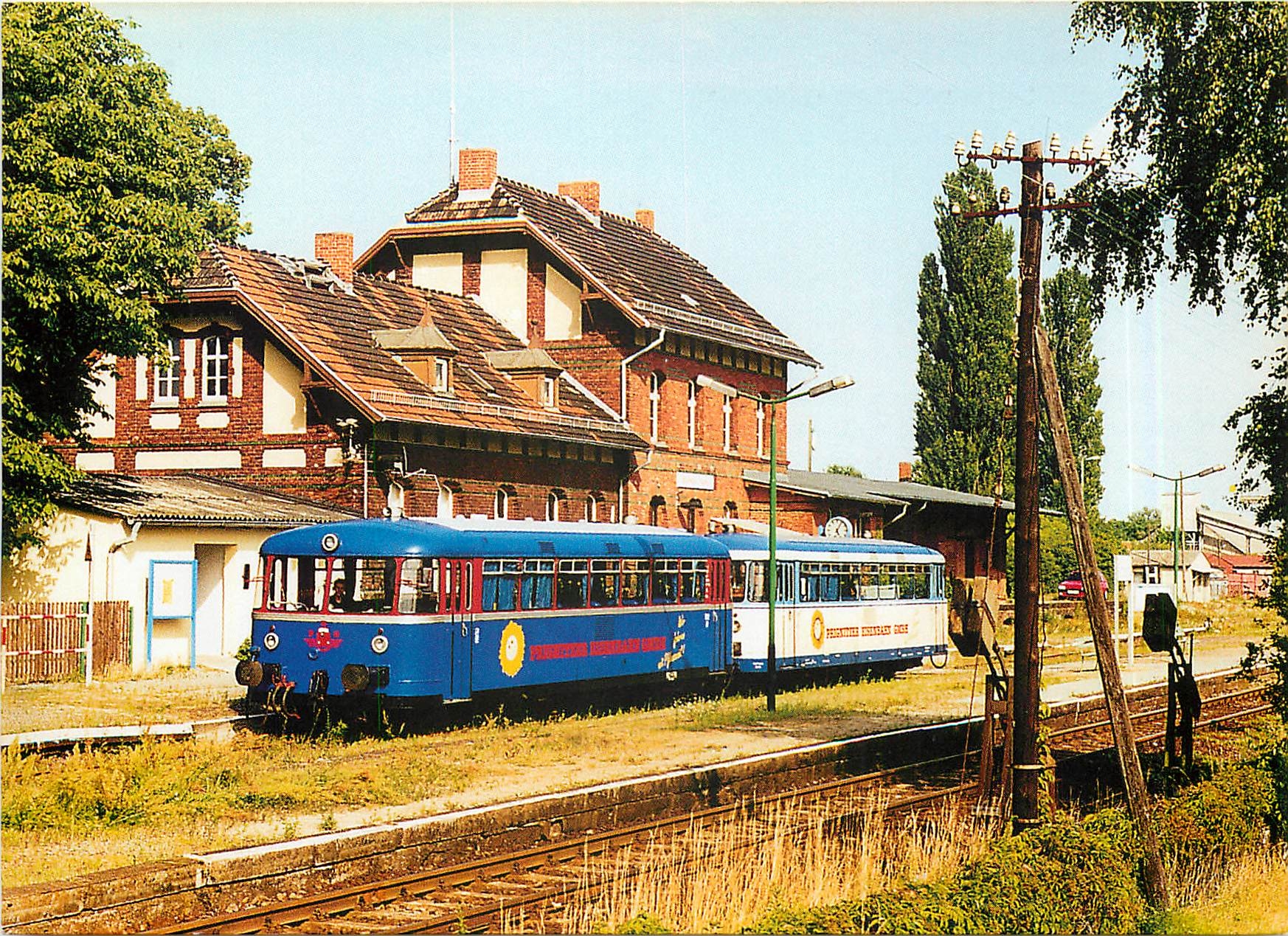 CPM PEG Triebwagen T12 und T11 als Sonderzug im Bf Storkow 