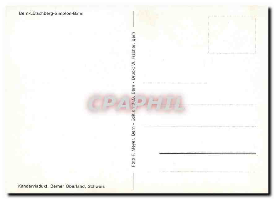CPM Bern Lotschberg Simplon Bahn  — Verso