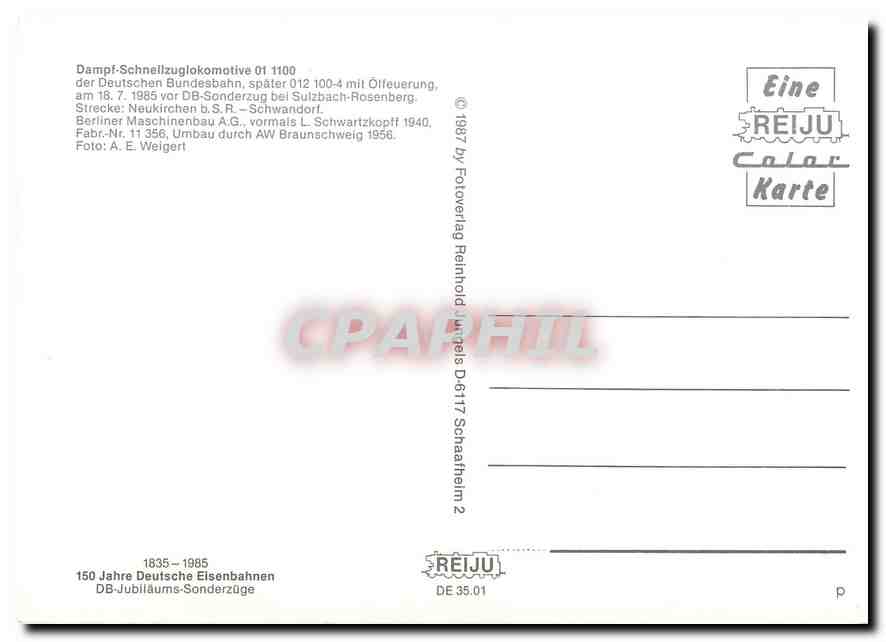 CPM Locomotive 01 1100  — Verso