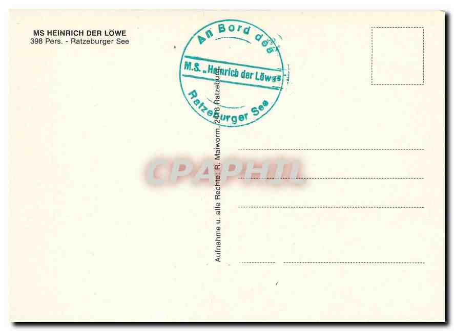 CPM MS Heinrich Der Lowe  — Verso