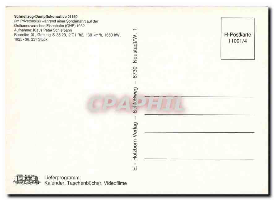 CPM Locomotive 01 150  — Verso