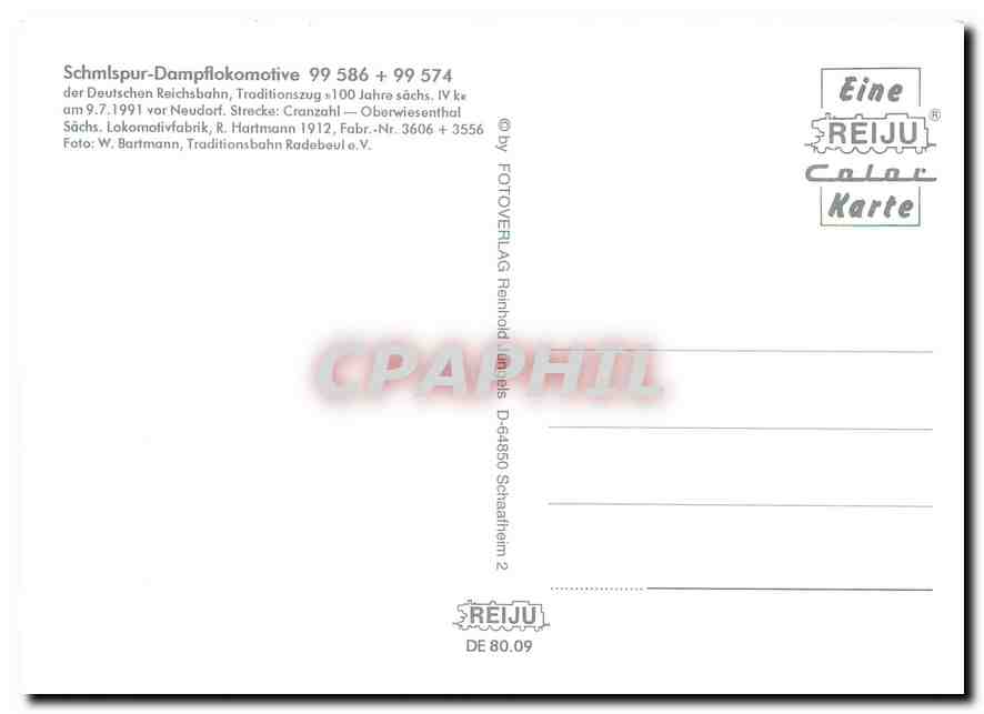 CPM Locomotive 99 586 99 574  — Verso