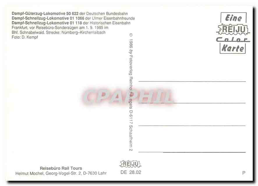 CPM Locomotive 50 622 Locomotive 01 1066 Locomotive 01 118  — Verso