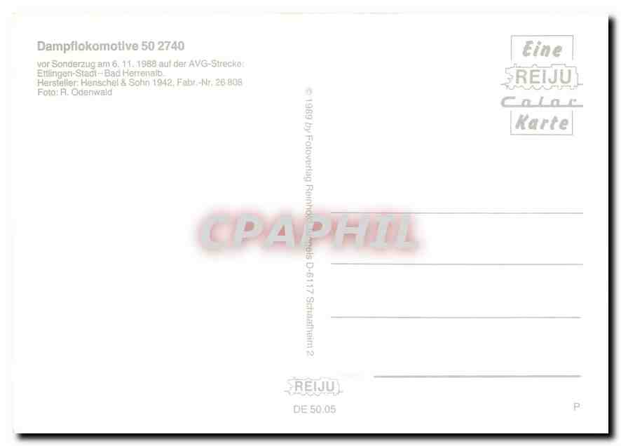CPM Locomotive 50 2740  — Verso