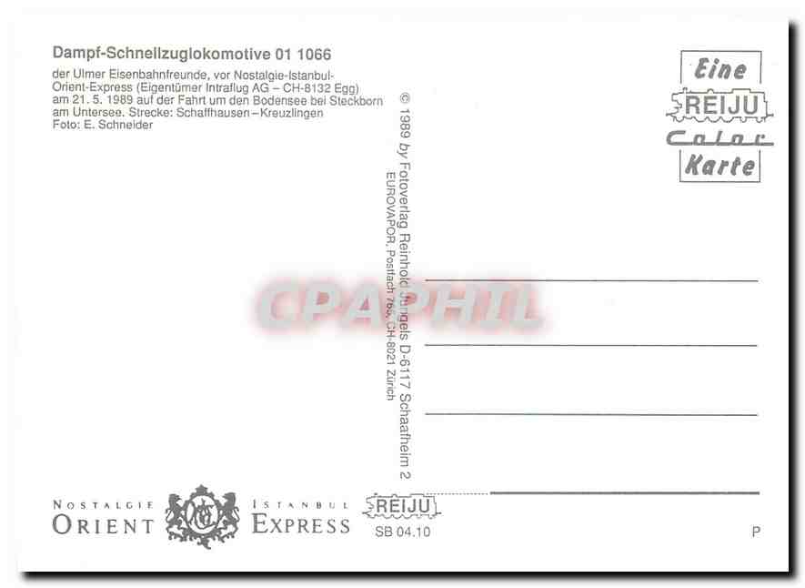 CPM Locomotive 01 1066  — Verso