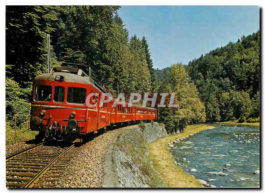 CPM Sihltalbahn Zurich Selnah Adliswil Sihlbrugg Pendelzug bei Sihlwald 