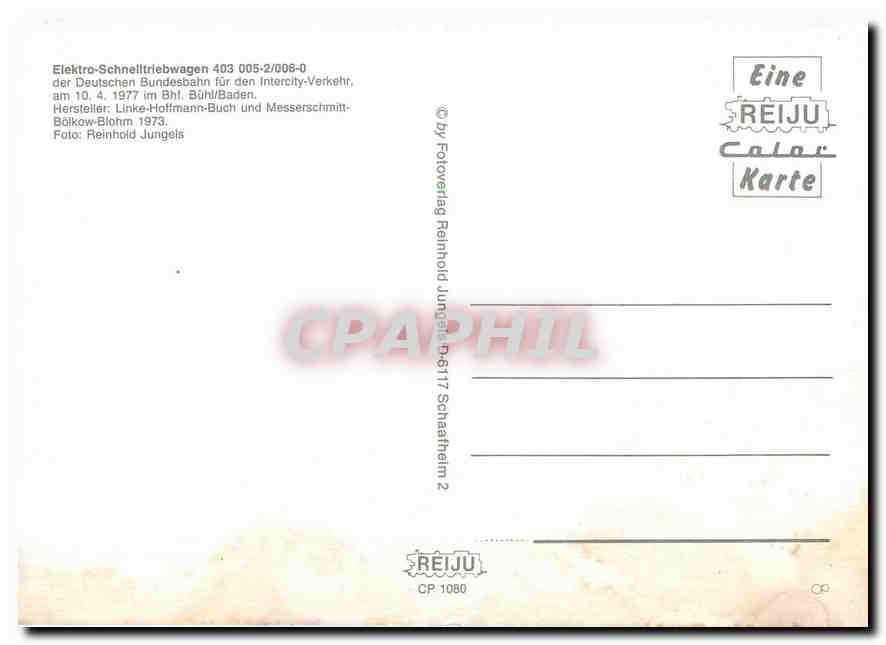 CPM Elektro Schnelltriebwagen 403 005 2 008 0  — Verso
